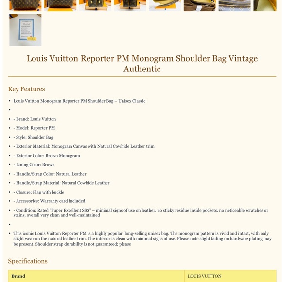 Louis Vuitton Brown Monogram Messenger Bag Unisex - Picture 9 of 9